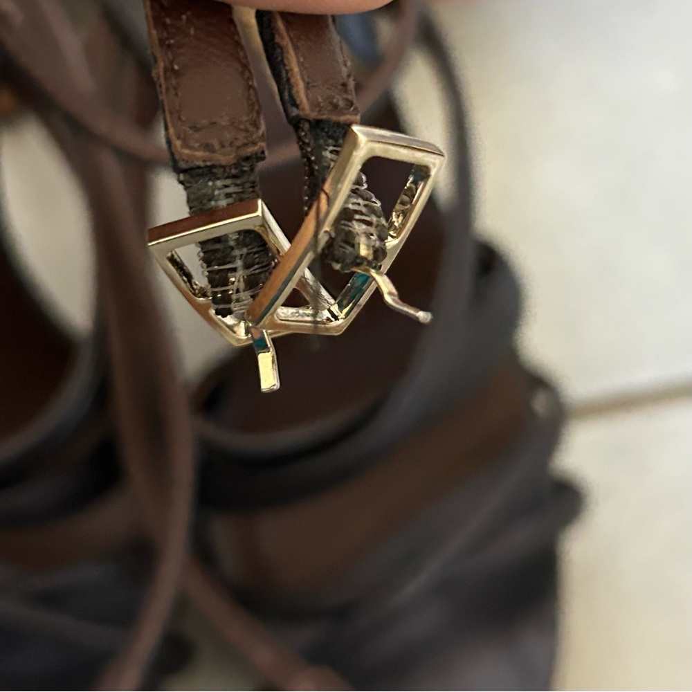 Bruno Magli Black Leather Sandals - Picture 8 of 8